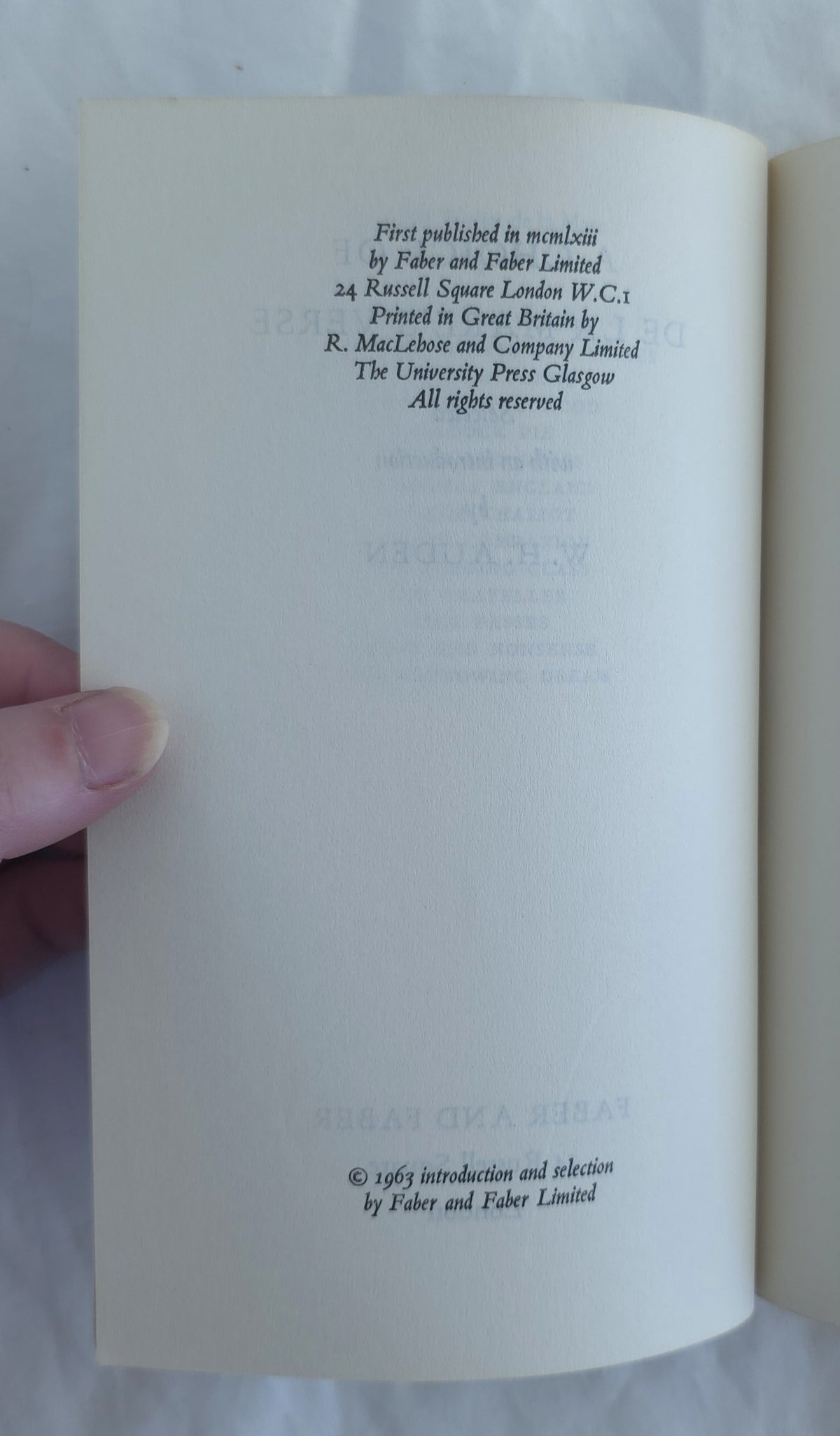 A Choice of de la Mare’s Verse by W. H. Auden