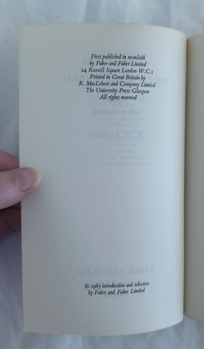 A Choice of de la Mare’s Verse by W. H. Auden