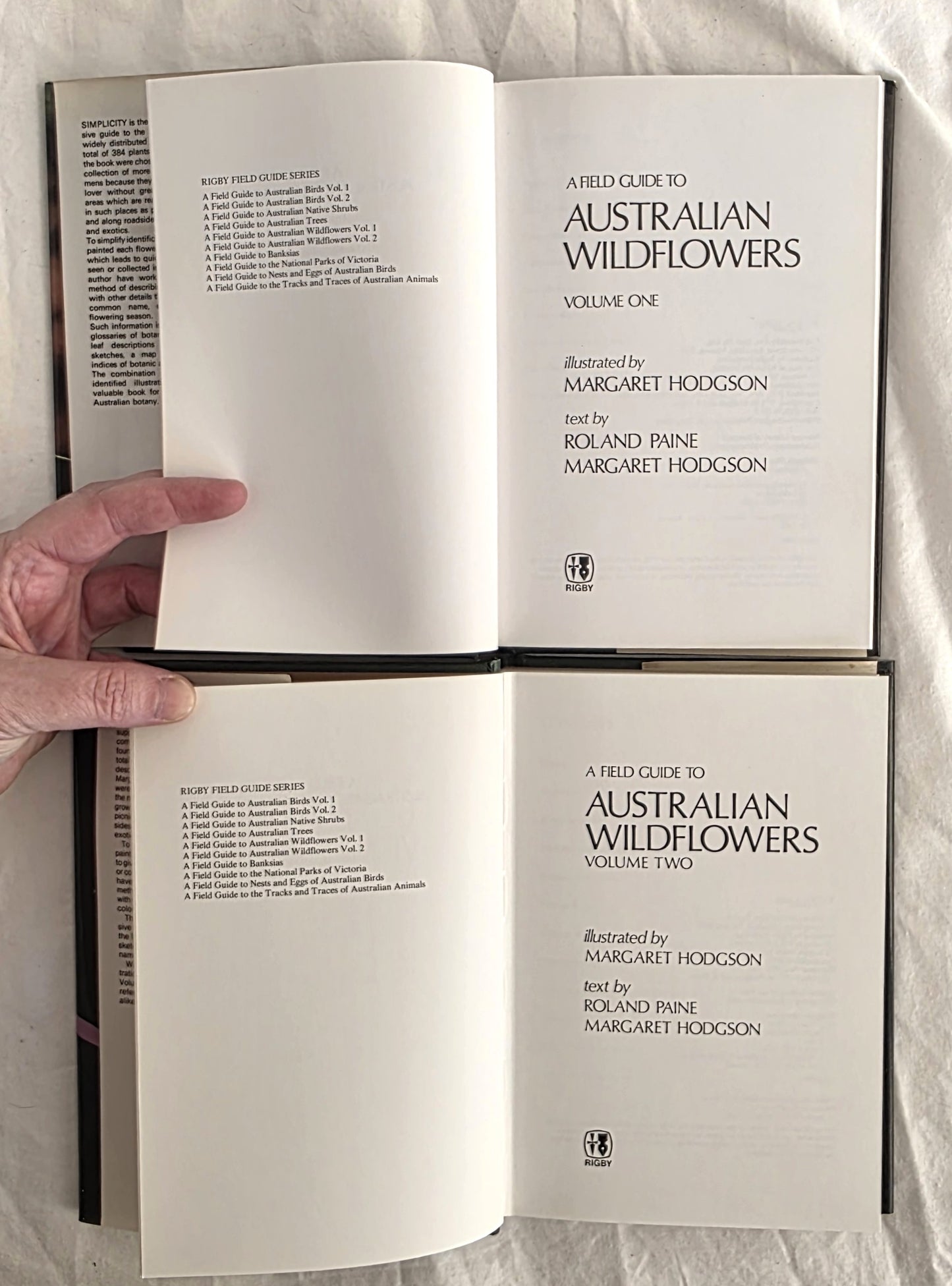 A Field Guide to Australian Wildflowers  Volumes 1 & 2 by Roland Paine and Margaret Hodgson