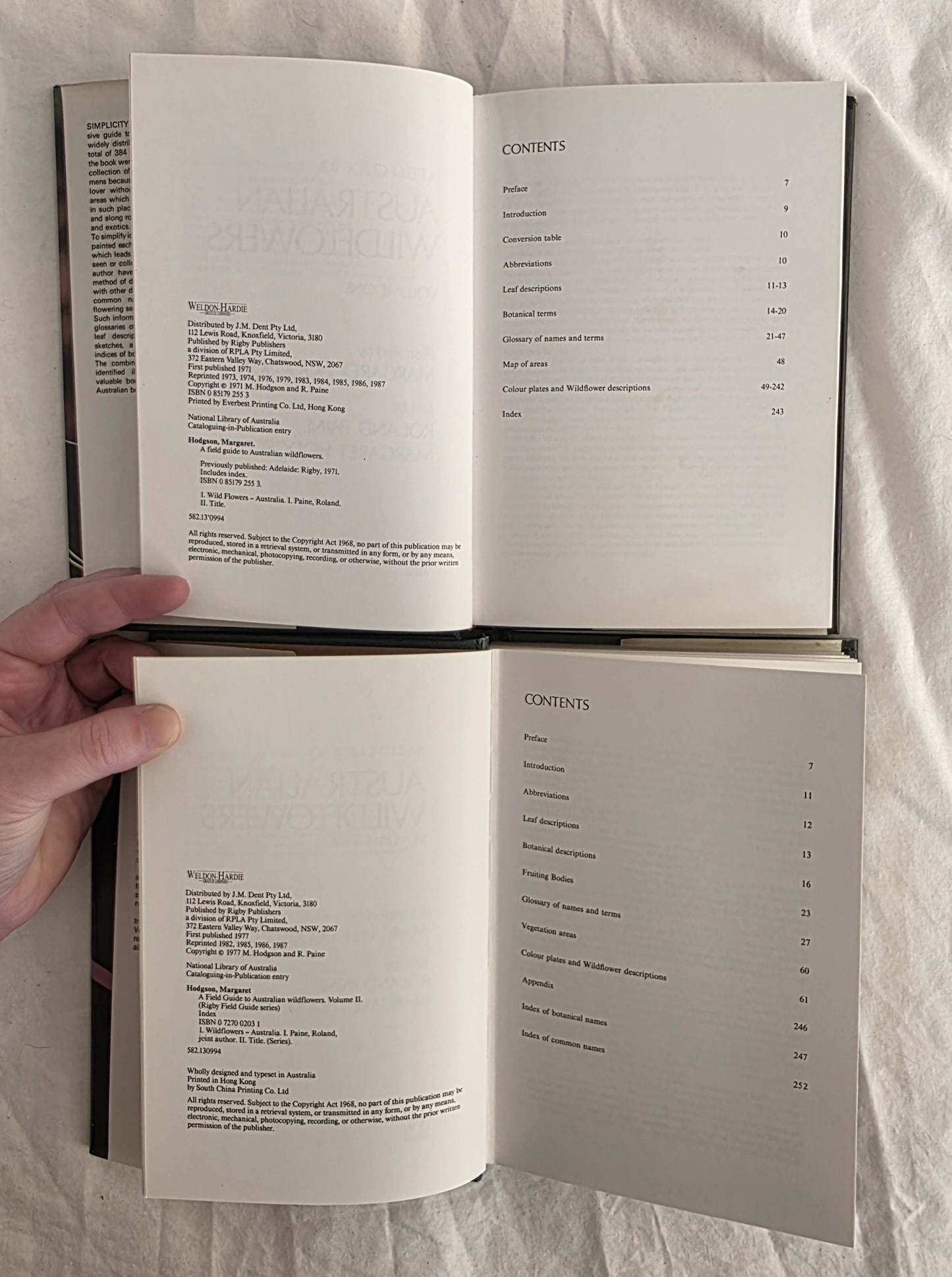 A Field Guide to Australian Wildflowers  Volumes 1 & 2 by Roland Paine and Margaret Hodgson