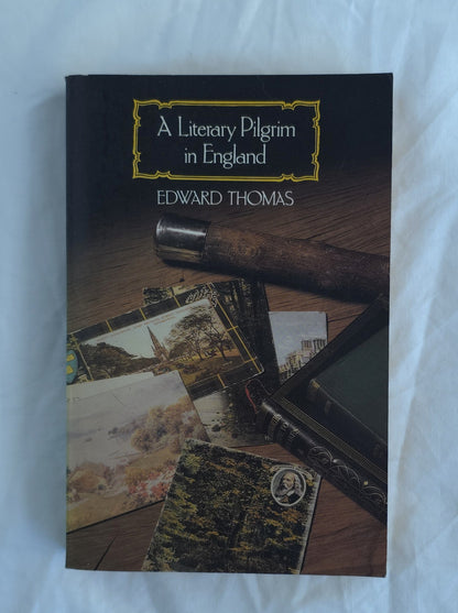 Book cover of 'A Literary Pilgrim in England' by Edward Thomas on a white background