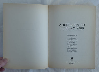 A Return to Poetry 2000 by Peter Coleman, and others