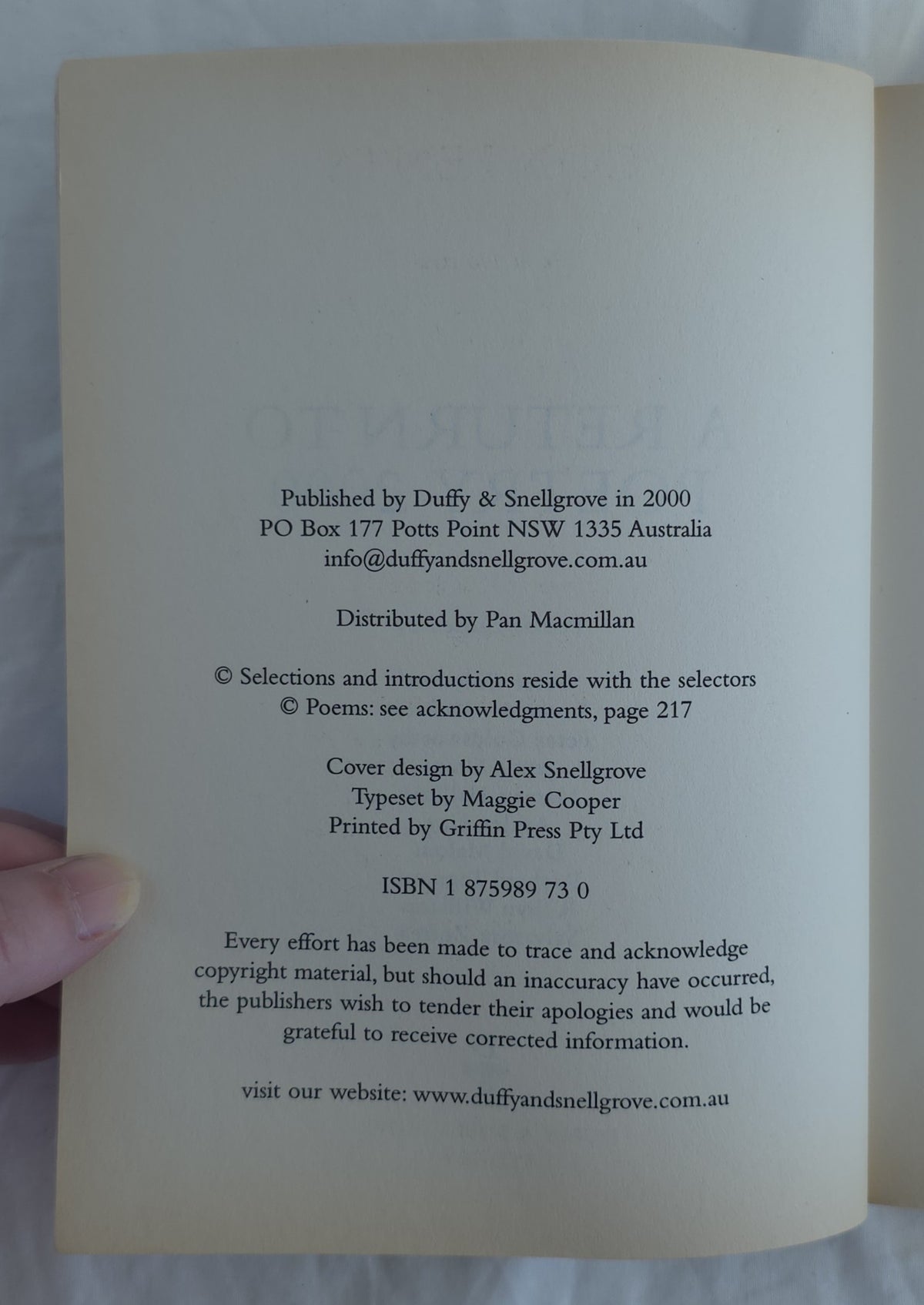 A Return to Poetry 2000 by Peter Coleman, and others