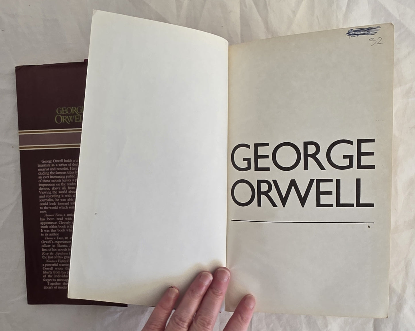 Animal Farm – Burmese Days – A Clergyman’s Daughter – Coming Up For Air – Keep the Aspidistra Flying – Nineteen Eighty-Four by George Orwell