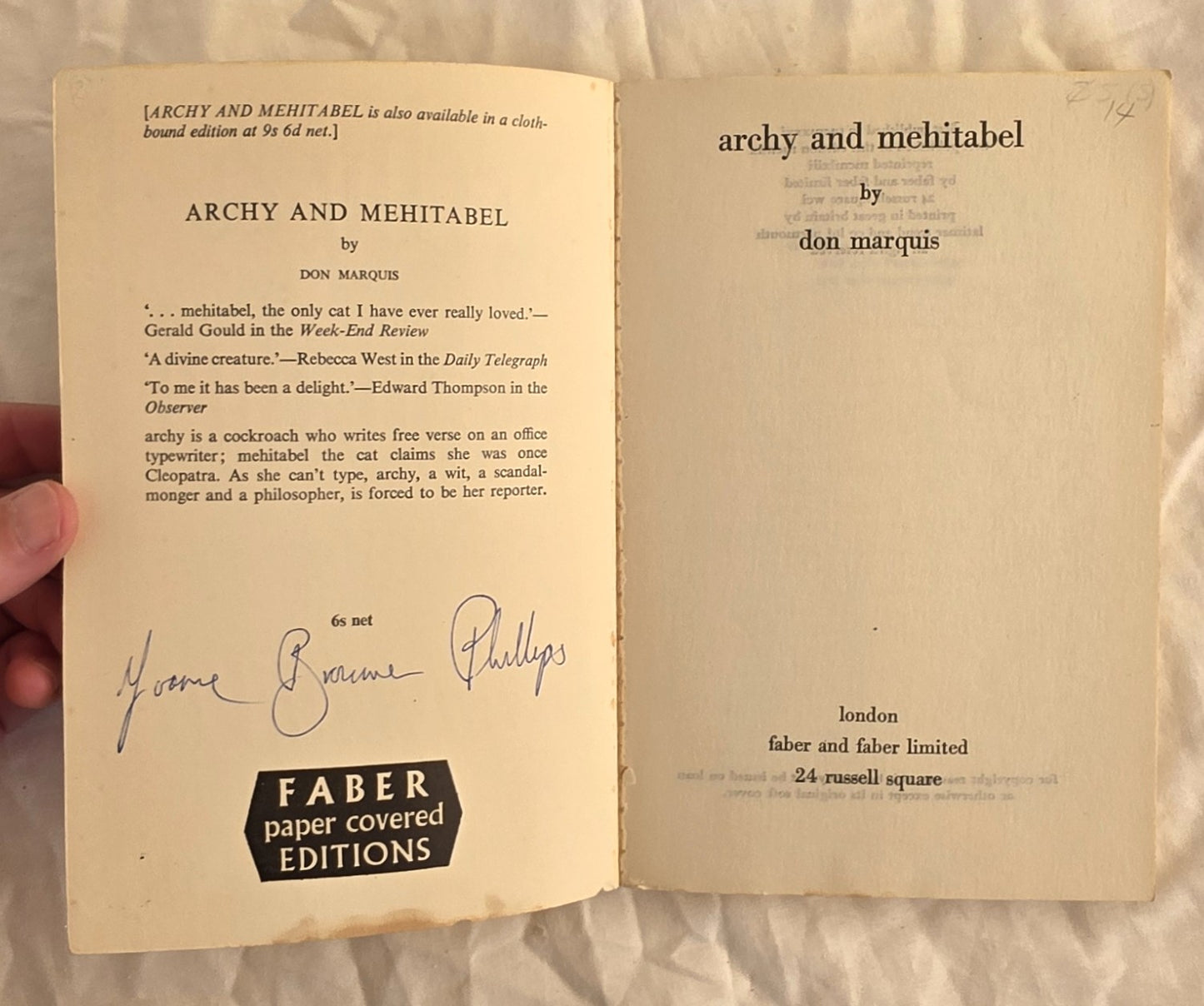 Archy and Mehitabel by Don Marquis