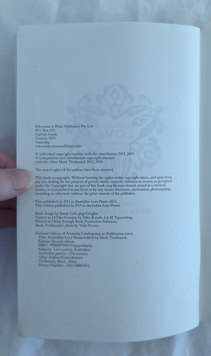 Australian Love Poems by Mark Tredinnick