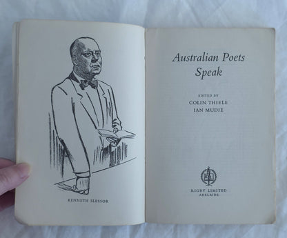 Australian Poets Speak by Colin Thiele and Ian Mudie