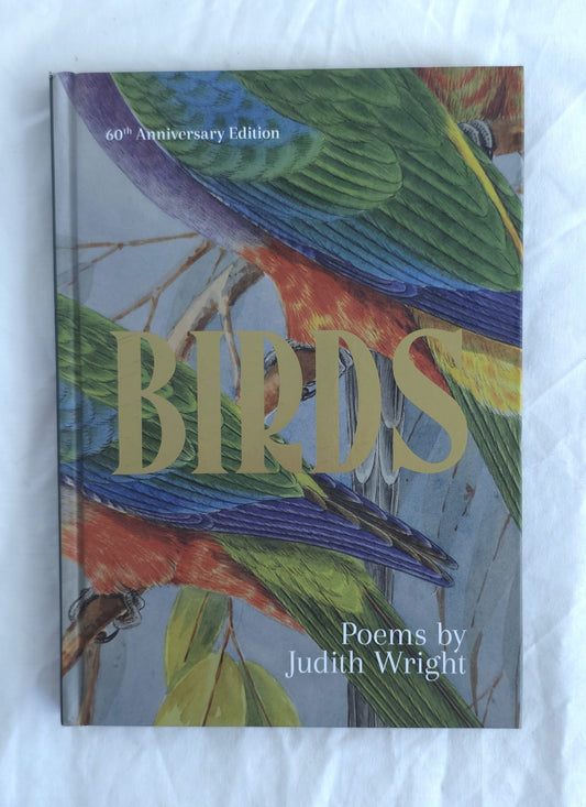 Book cover of 'Birds' by Judith Wright with colorful bird illustration on a white background