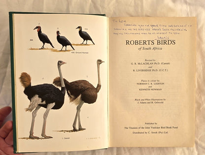 Roberts Birds of South Africa by G. R. McLachlan and R. Liversidge