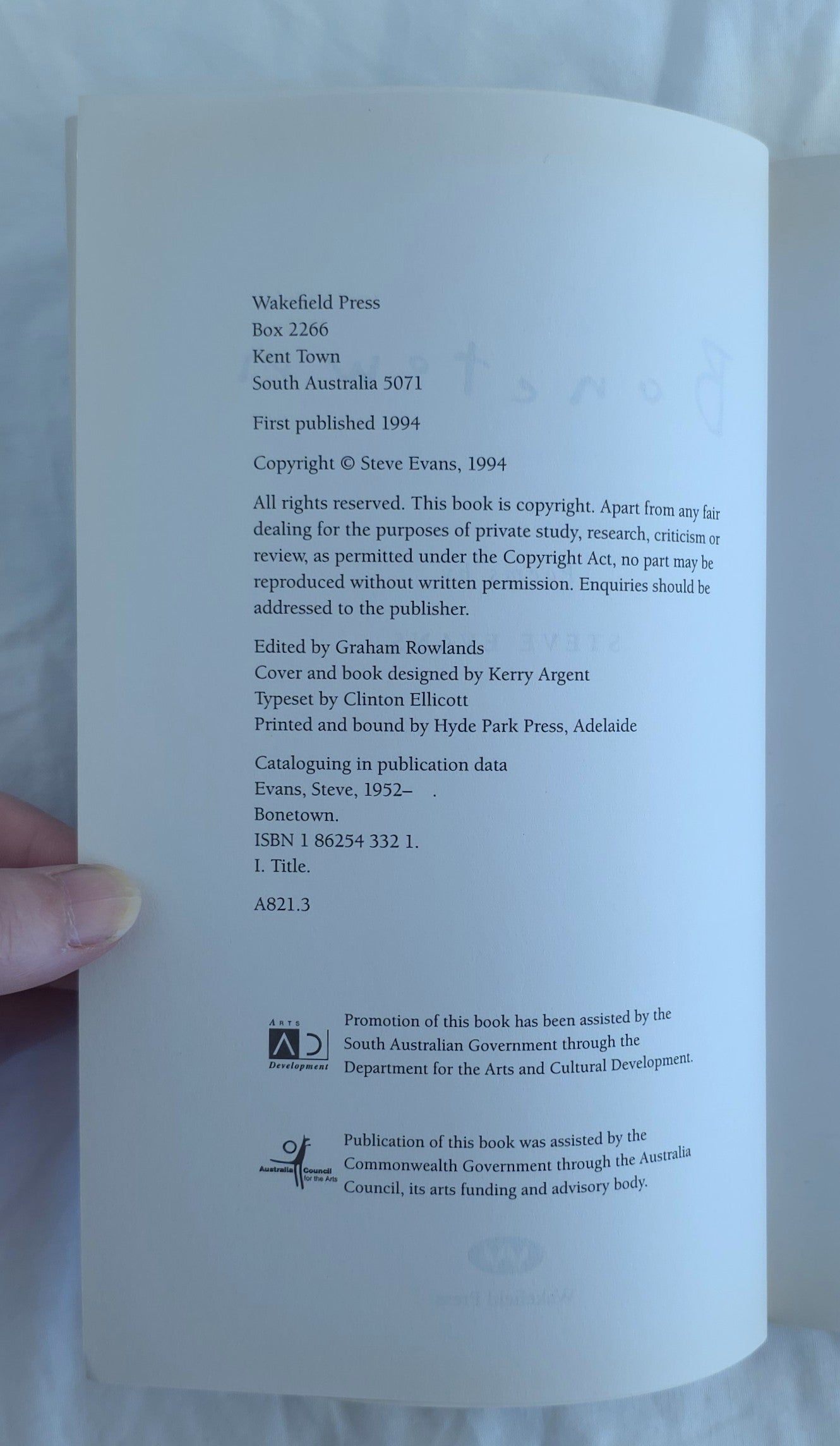Bonetown by Steve Evans
