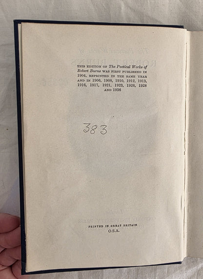 The Poetical Works of Robert Burns by J. Logie Robertson