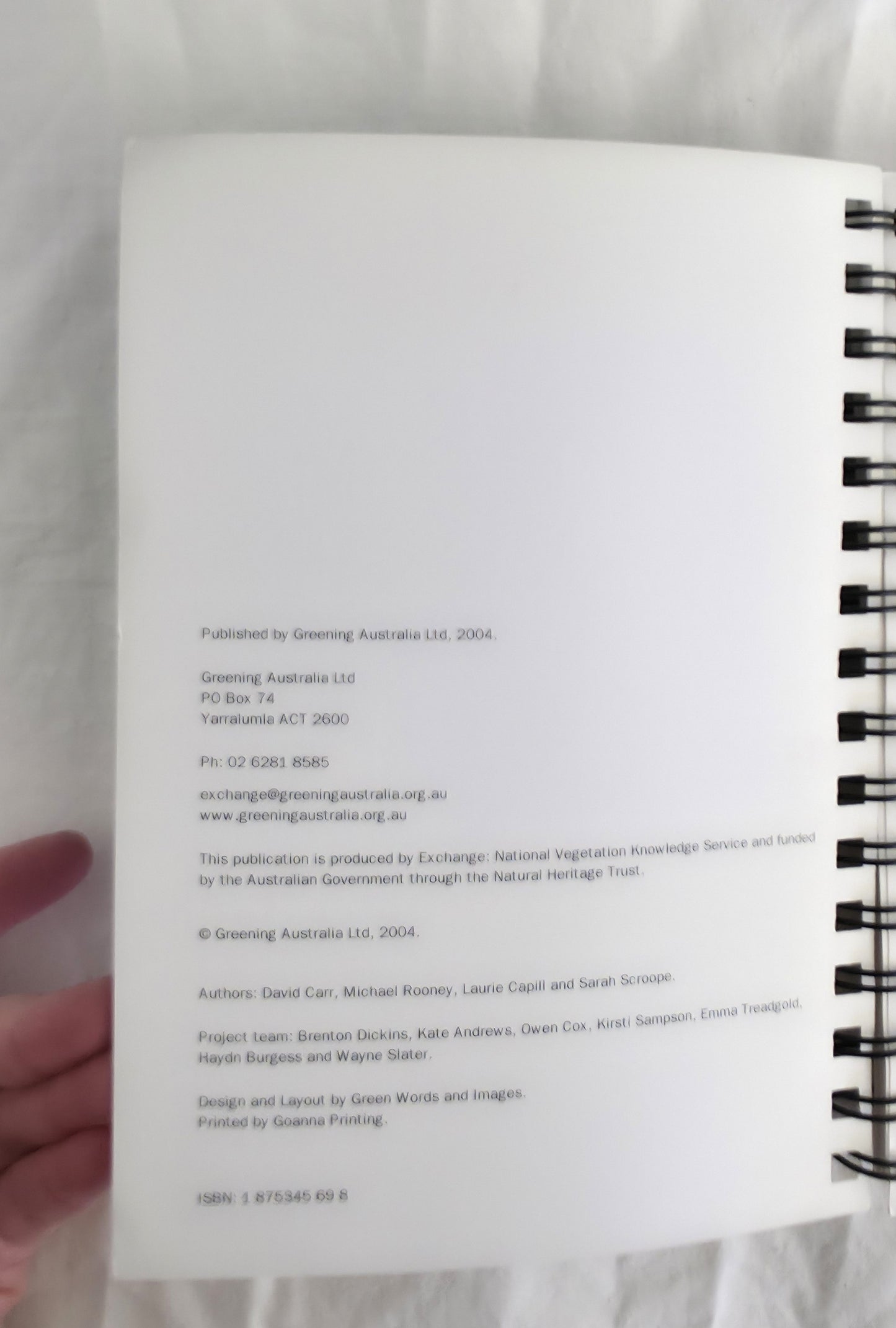 Bush Tracks by David Carr, Michael Rooney, Laurie Capill and Sarah Scroope