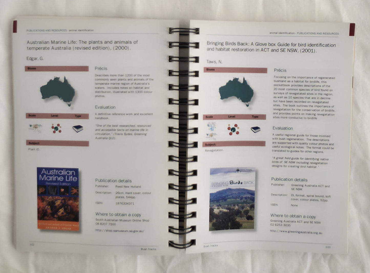 Bush Tracks by David Carr, Michael Rooney, Laurie Capill and Sarah Scroope