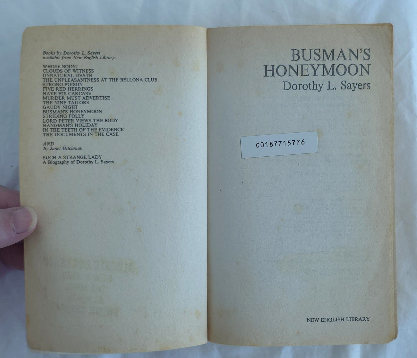 Bushman’s Honeymoon by Dorothy L. Sayers