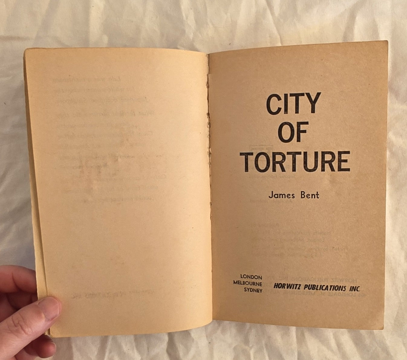 City of Torture by James Bent