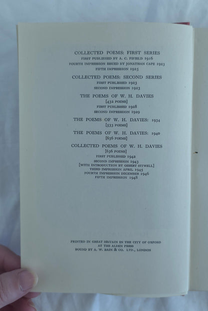 Collected Poems of W. H. Davies by Osbert Sitwell