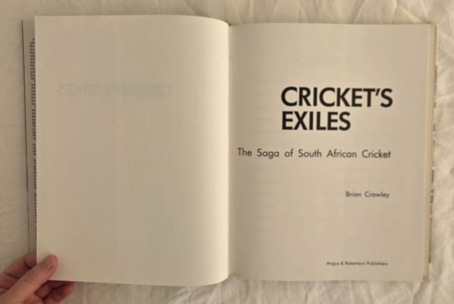 Cricket’s Exiles by Brian Crowley