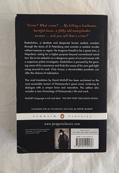 Crime and Punishment by Fyodor Dostoyevsky
