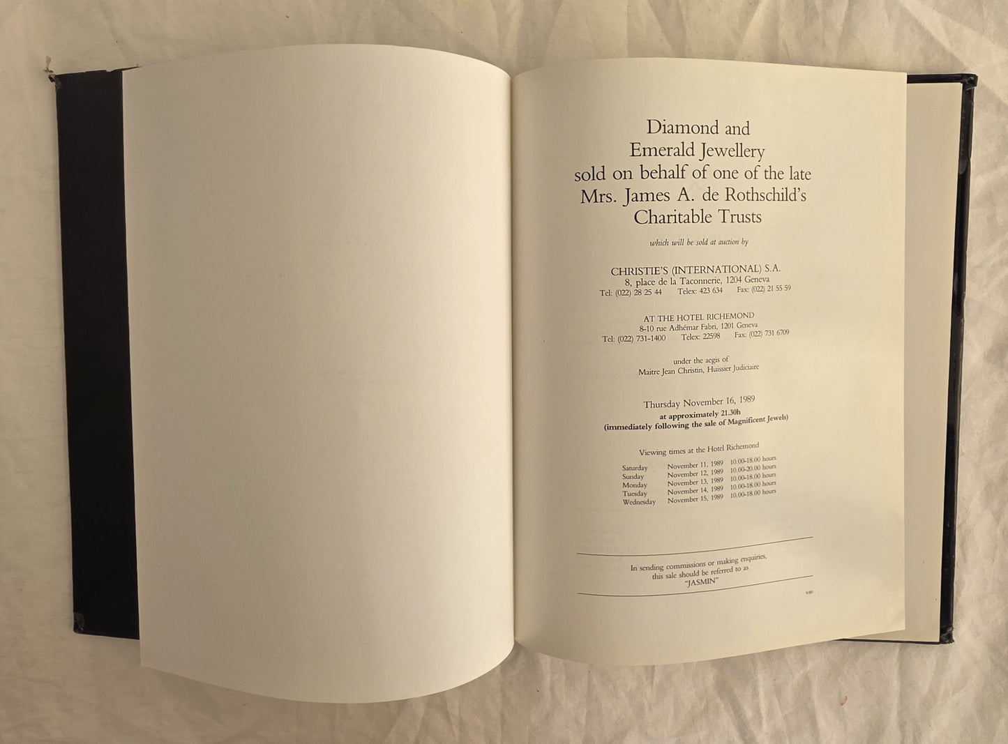 Diamond and Emerald Jewellery sold on behalf of one of the late Mrs. James A. de Rothchild’s Charitable Trusts