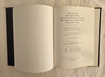 Diamond and Emerald Jewellery sold on behalf of one of the late Mrs. James A. de Rothchild’s Charitable Trusts