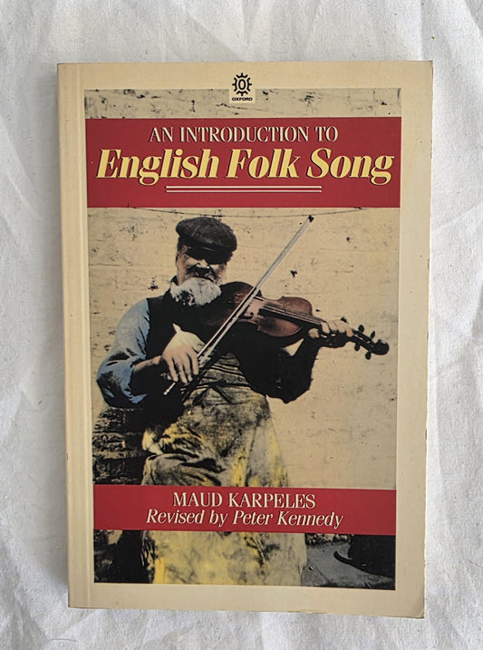 Book cover of 'An Introduction to English Folk Song' with a person playing violin on a textured background