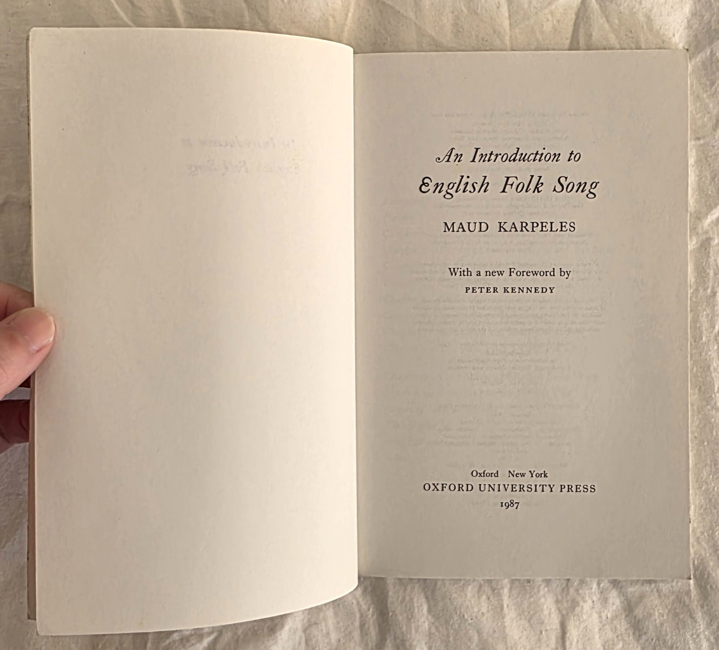 An Introduction to English Folk Song by Maud Karpeles