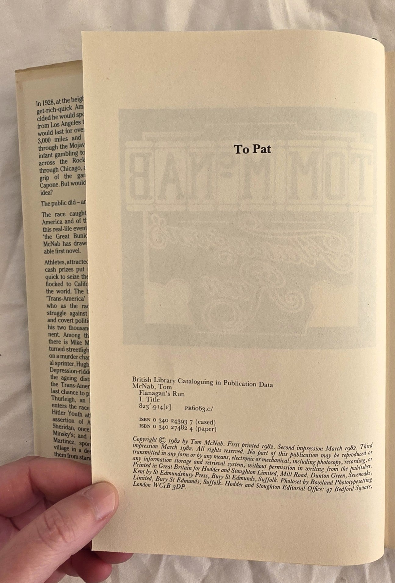 Flanagan’s Run by Tom McNab