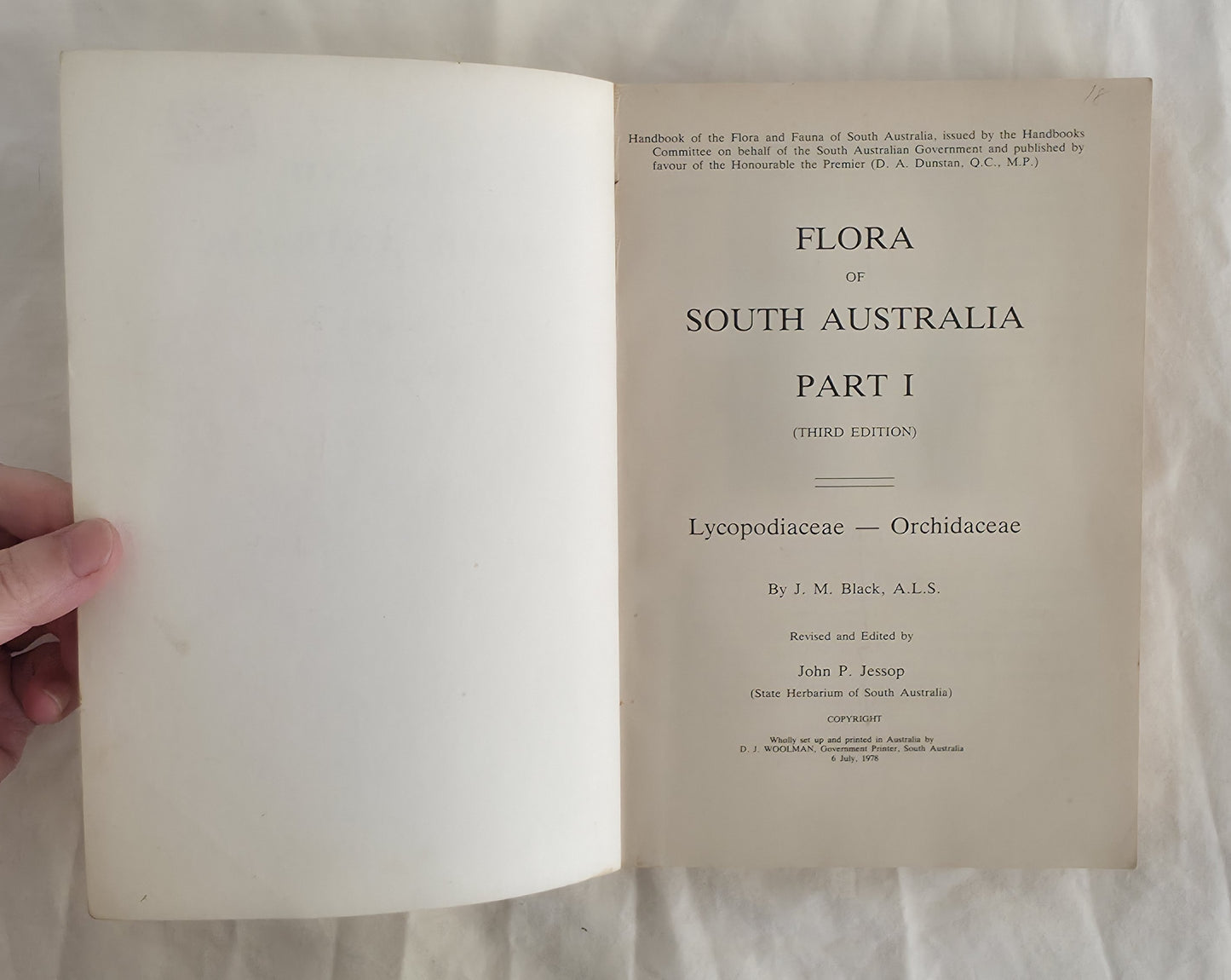 Flora of South Australia Part I by J. M. Black