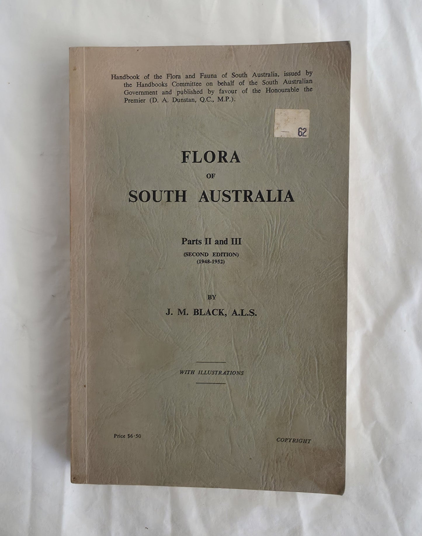Book titled 'Flora of South Australia' Parts II and III on a white background