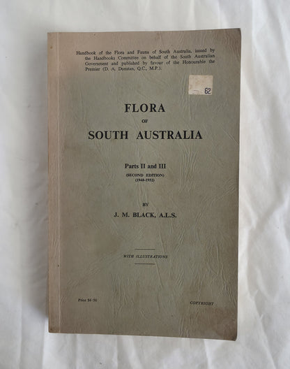 Book titled 'Flora of South Australia' Parts II and III on a white background