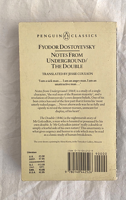 Notes from Underground : The Double by Fyodor Dostoyevsky