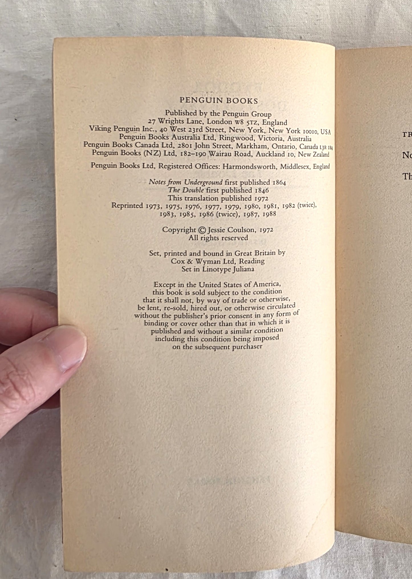 Notes from Underground : The Double by Fyodor Dostoyevsky