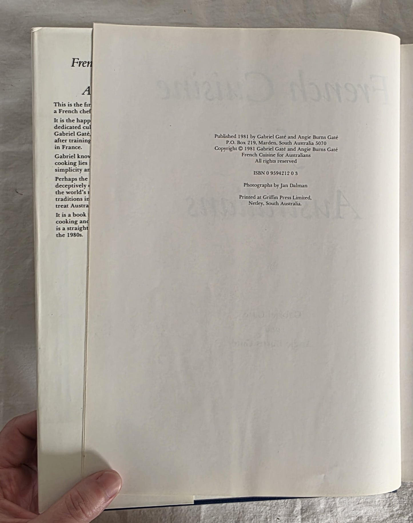 French Cuisine for Australians by Gabriel Gate and Angie Burns Gate