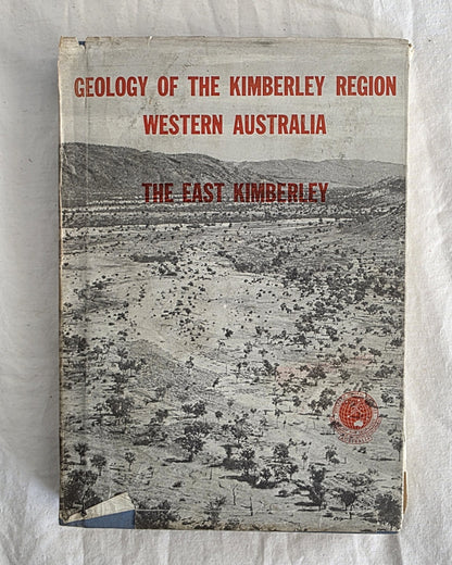 Book cover of 'Geology of the Kimberley Region, Western Australia: The East Kimberley' on a textured surface.