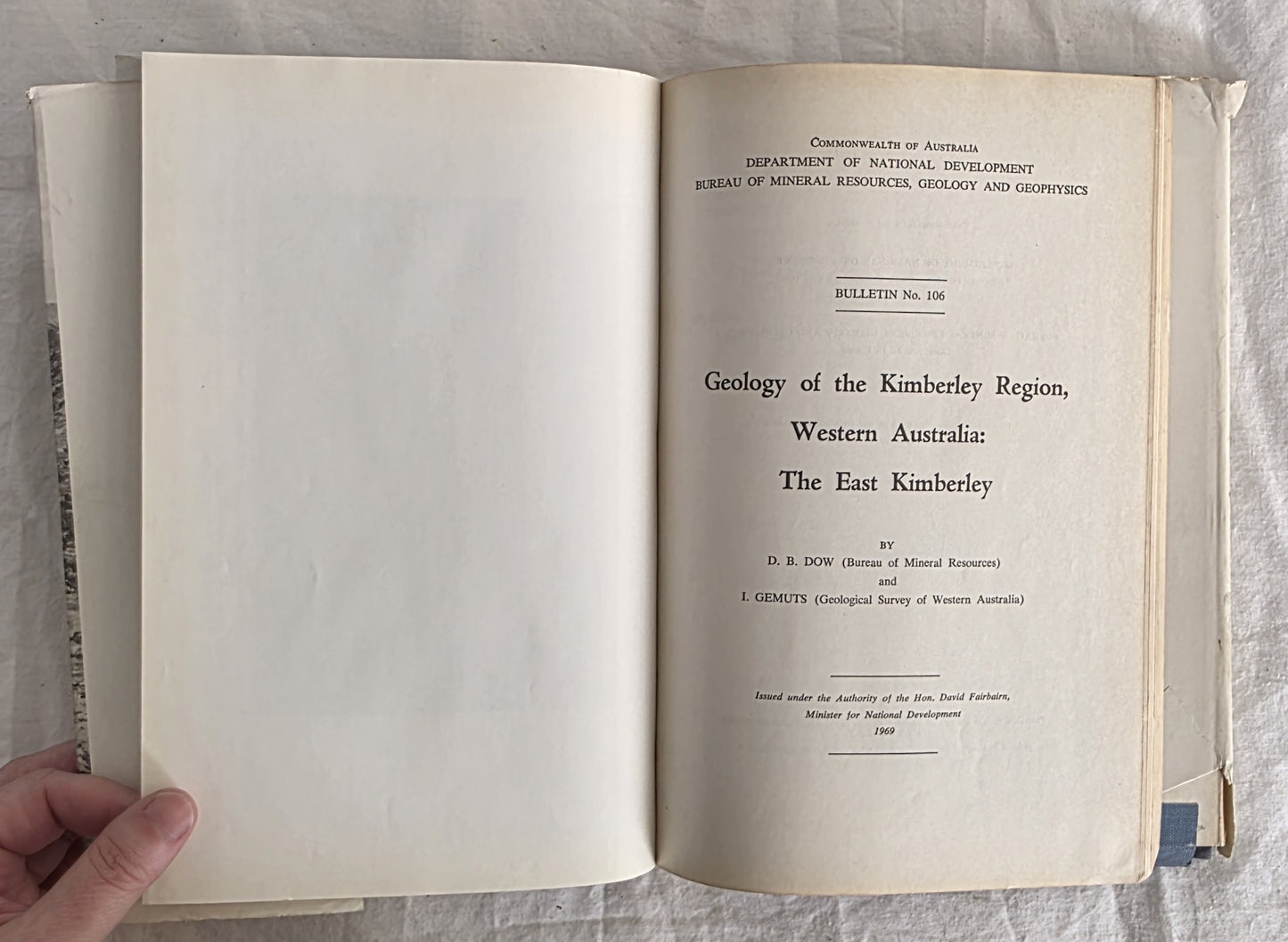 Geology of the Kimberley Region Western Australia by D. B. Dow and I. Gemuts