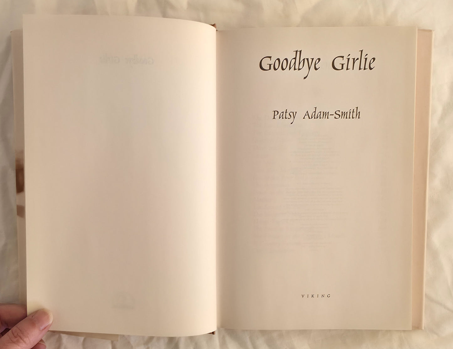 Goodbye Girlie by Patsy Adam-Smith