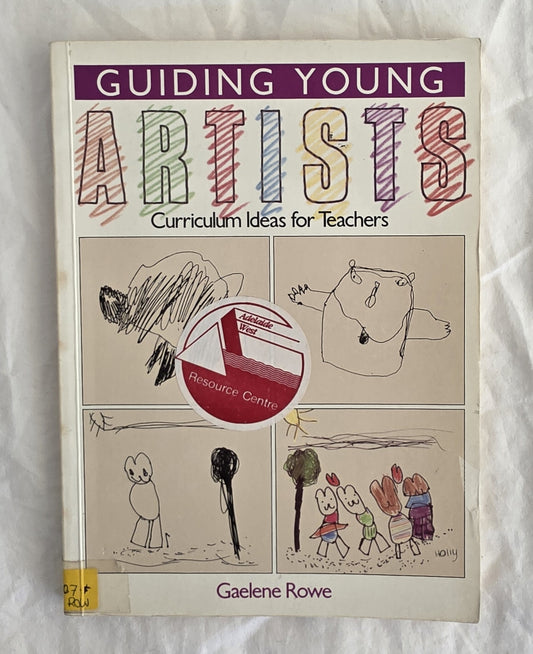 Book titled 'Guiding Young Artists' by Gaelene Rowe on a white background