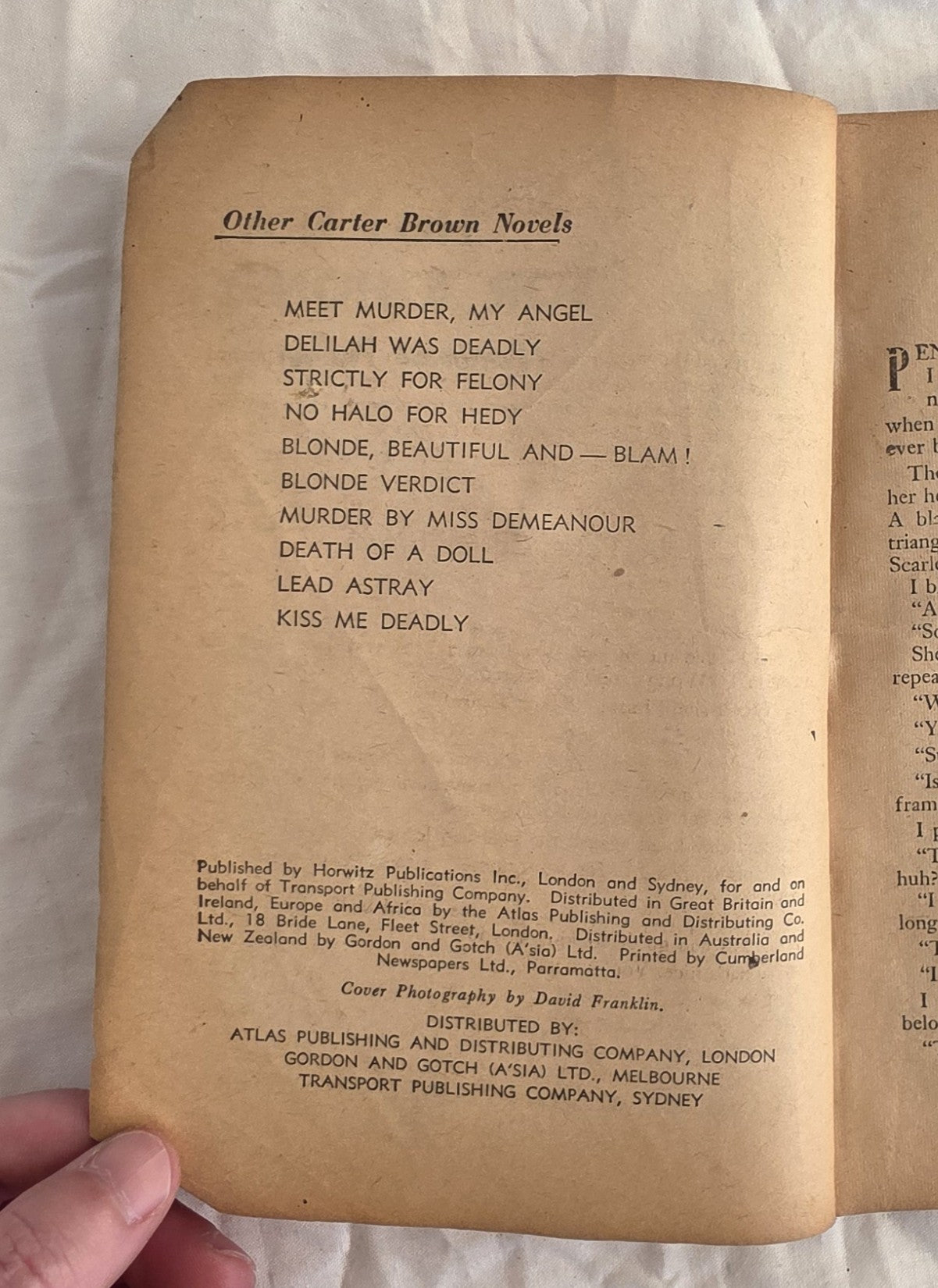 Hot Seat for a Honey by Peter Carter Brown