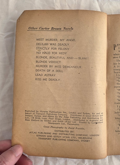 Hot Seat for a Honey by Peter Carter Brown