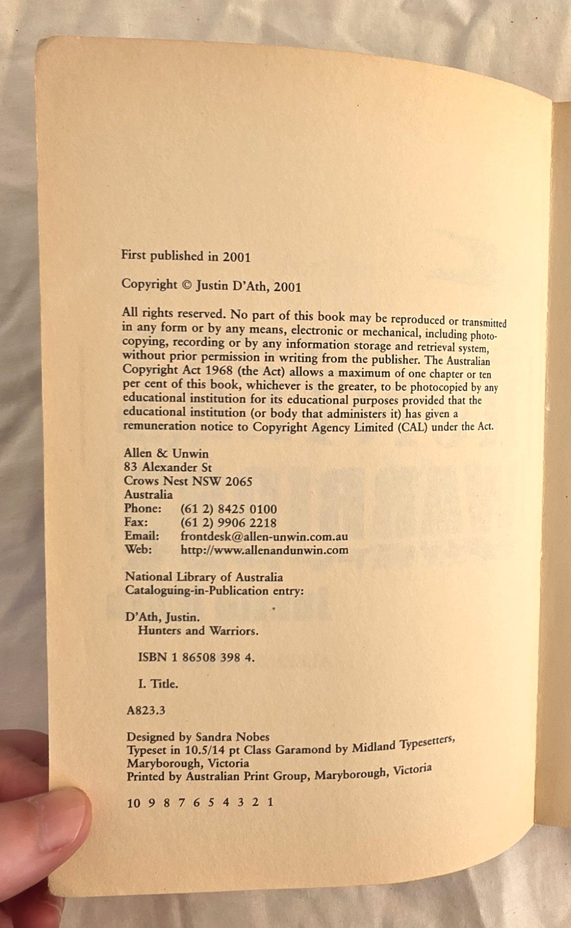 Hunters and Warriors by Justin D’Ath