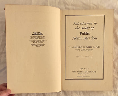 Introduction to the Study of Public Administration by Leonard D. White