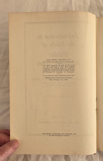 Introduction to the Study of Public Administration by Leonard D. White