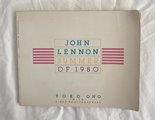 Book cover of 'John Lennon Summer of 1980' by Yoko Ono on a white textured background