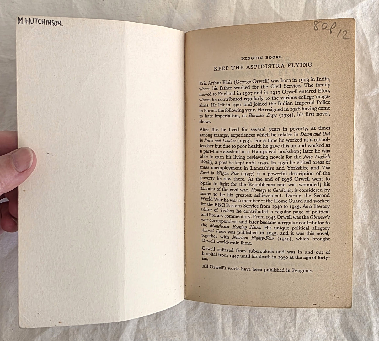 Keep the Aspidistra Flying by George Orwell