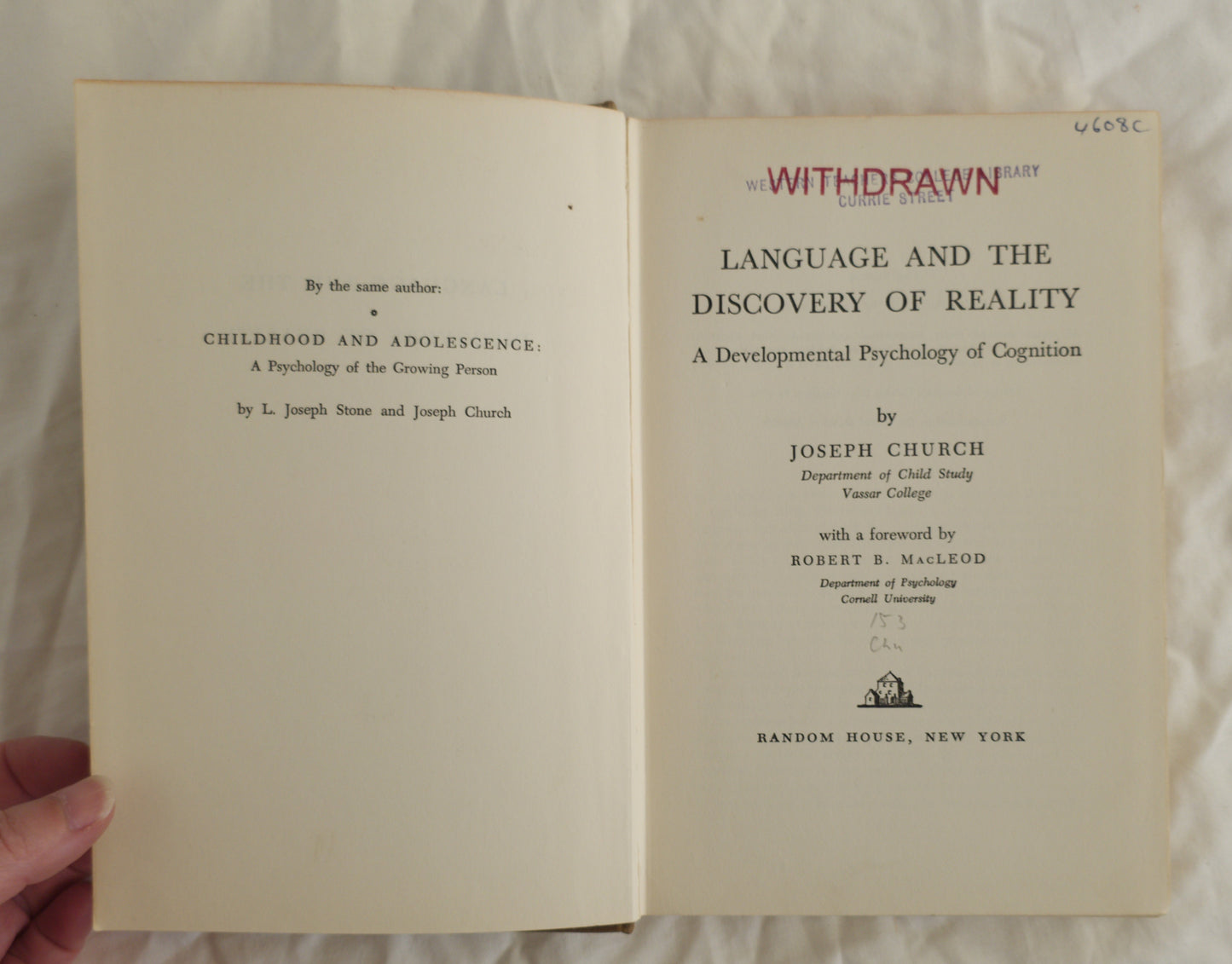 Language and the Discovery of Reality by Joseph Church