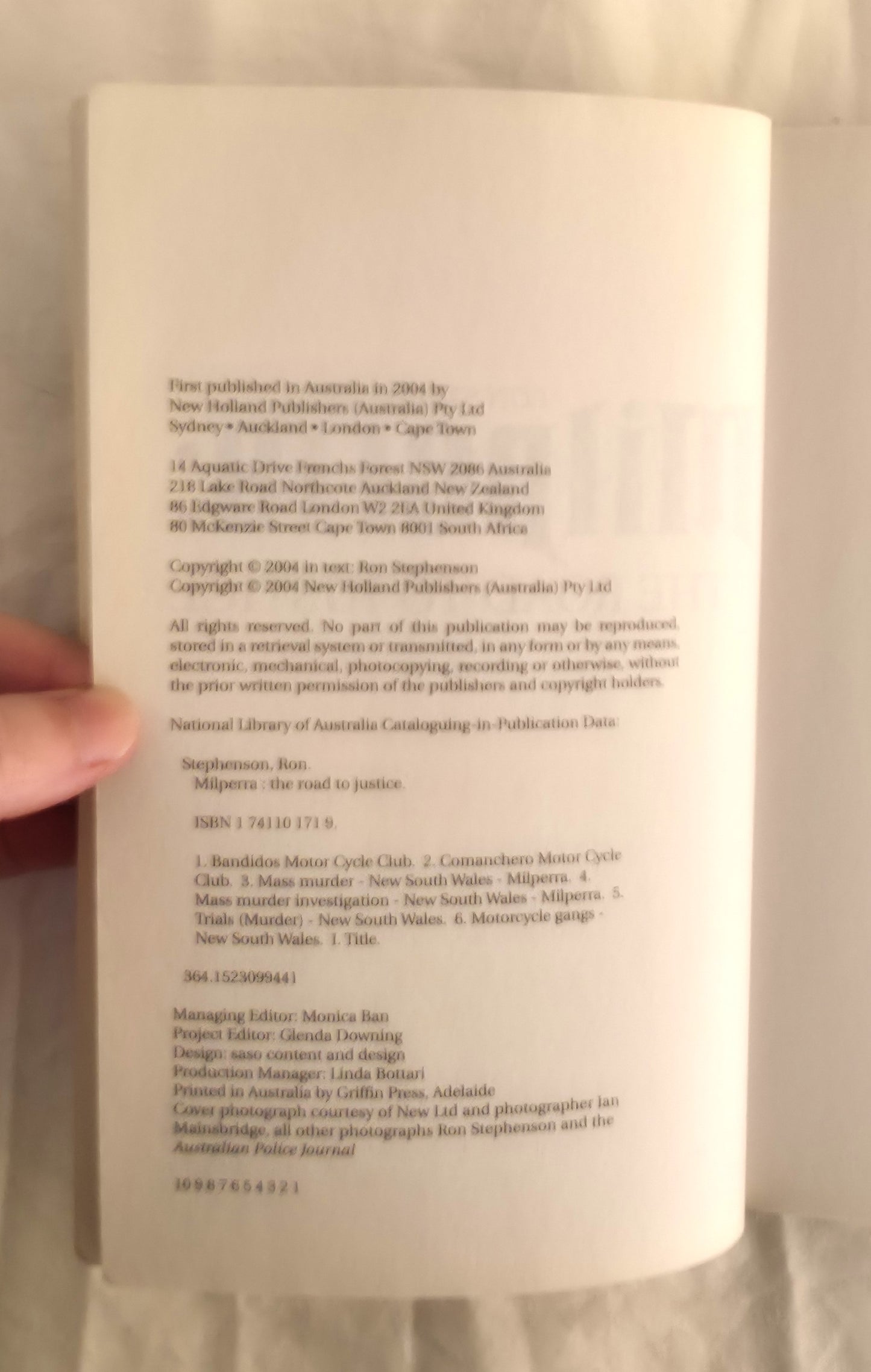 Milperra: The Road to Justice by Ron Stephenson