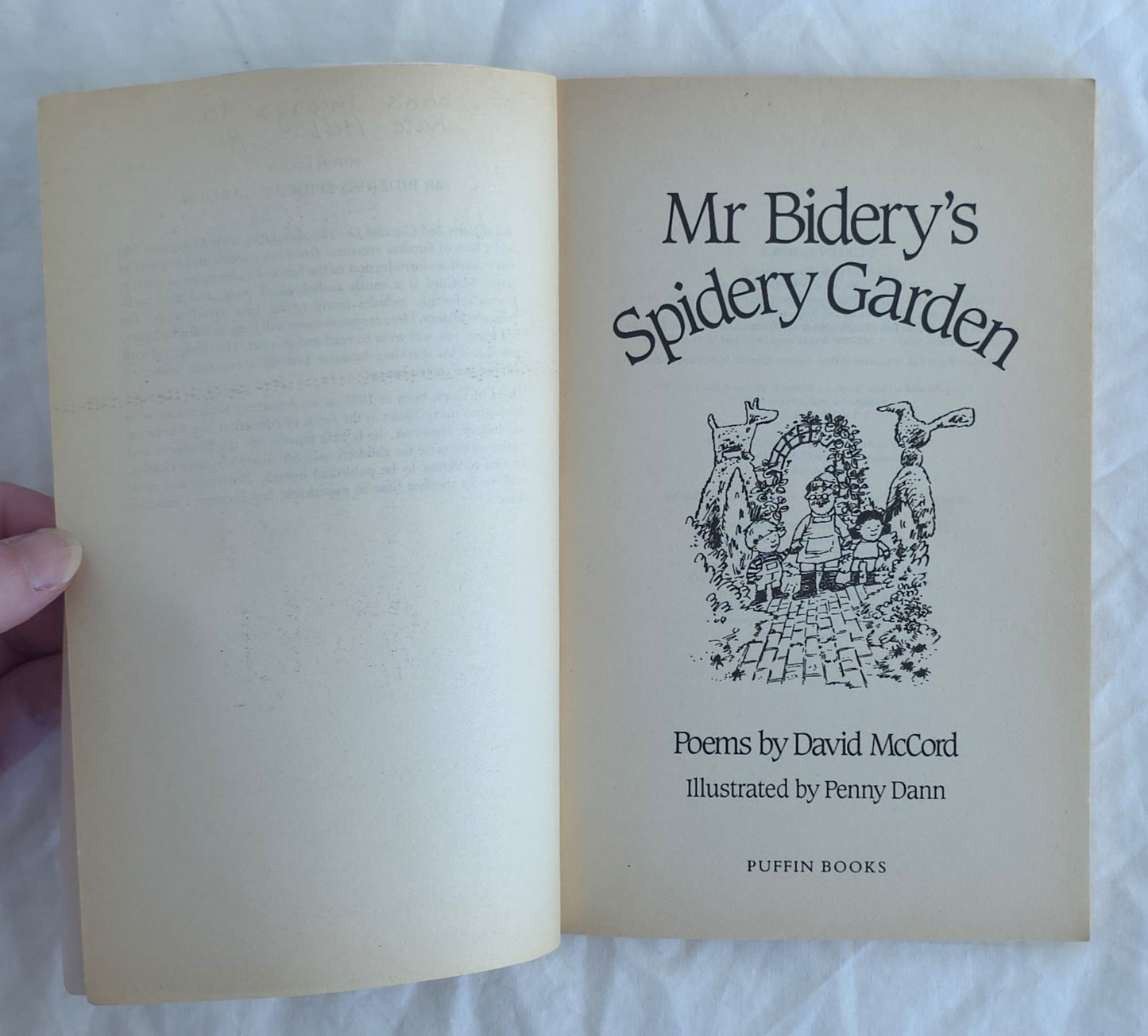 Mr Bidery’s Spidery Garden by David McCord