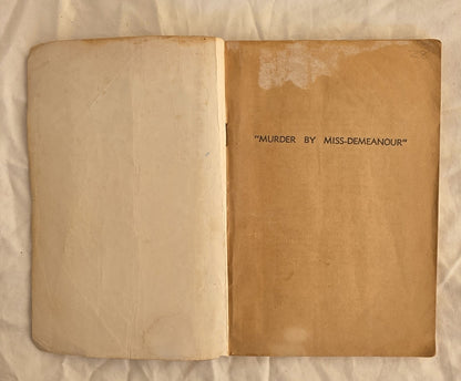 Murder by Miss-Demeanour by Peter Carter Brown