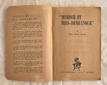 Murder by Miss-Demeanour by Peter Carter Brown