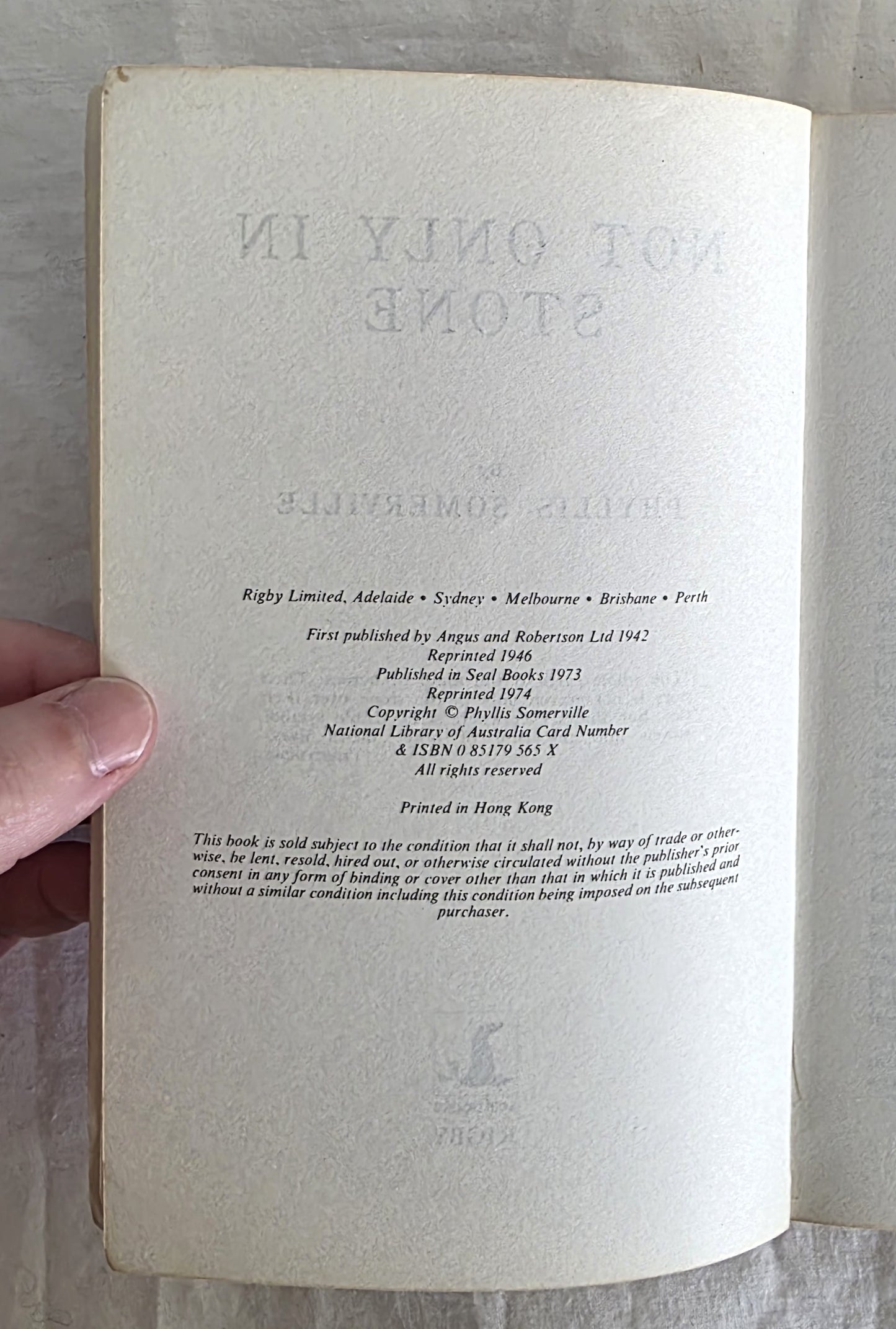 Not Only in Stone by Phyllis Somerville